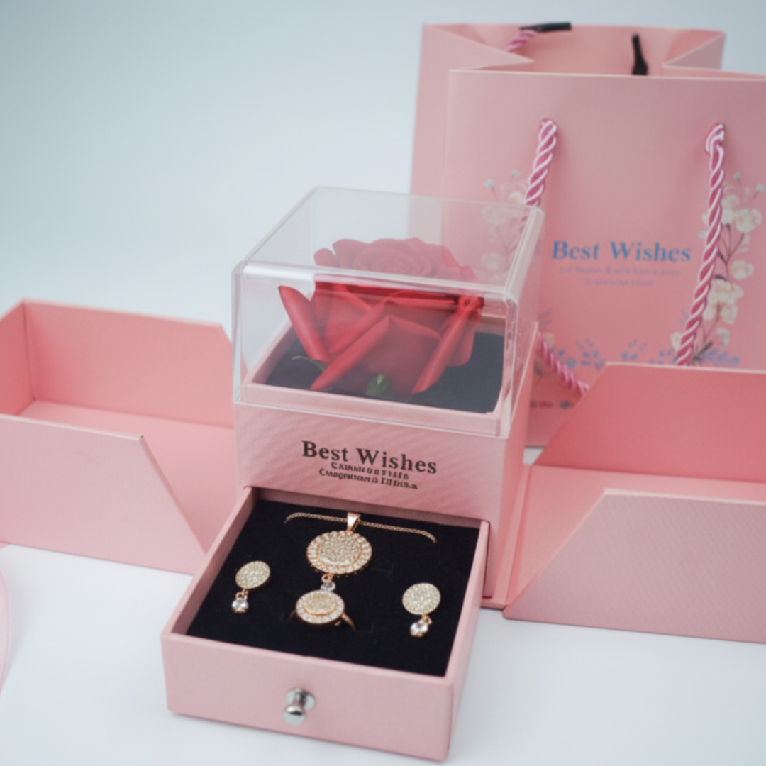 Elegant “Best Wishes” Jewellery Gift Box Set